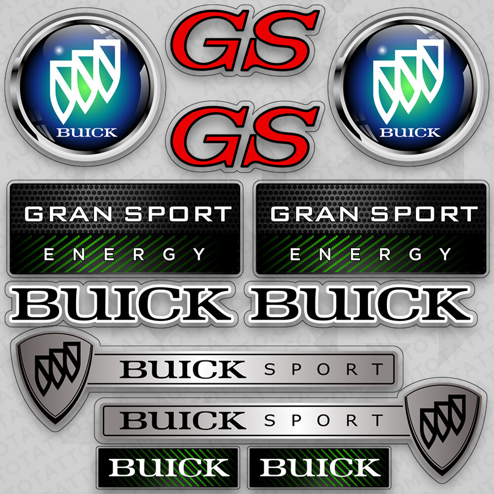 Buick Medal GS Gran Sport Car Nameplate Logo Marker Sticker Vinyl 3D Decal Decor