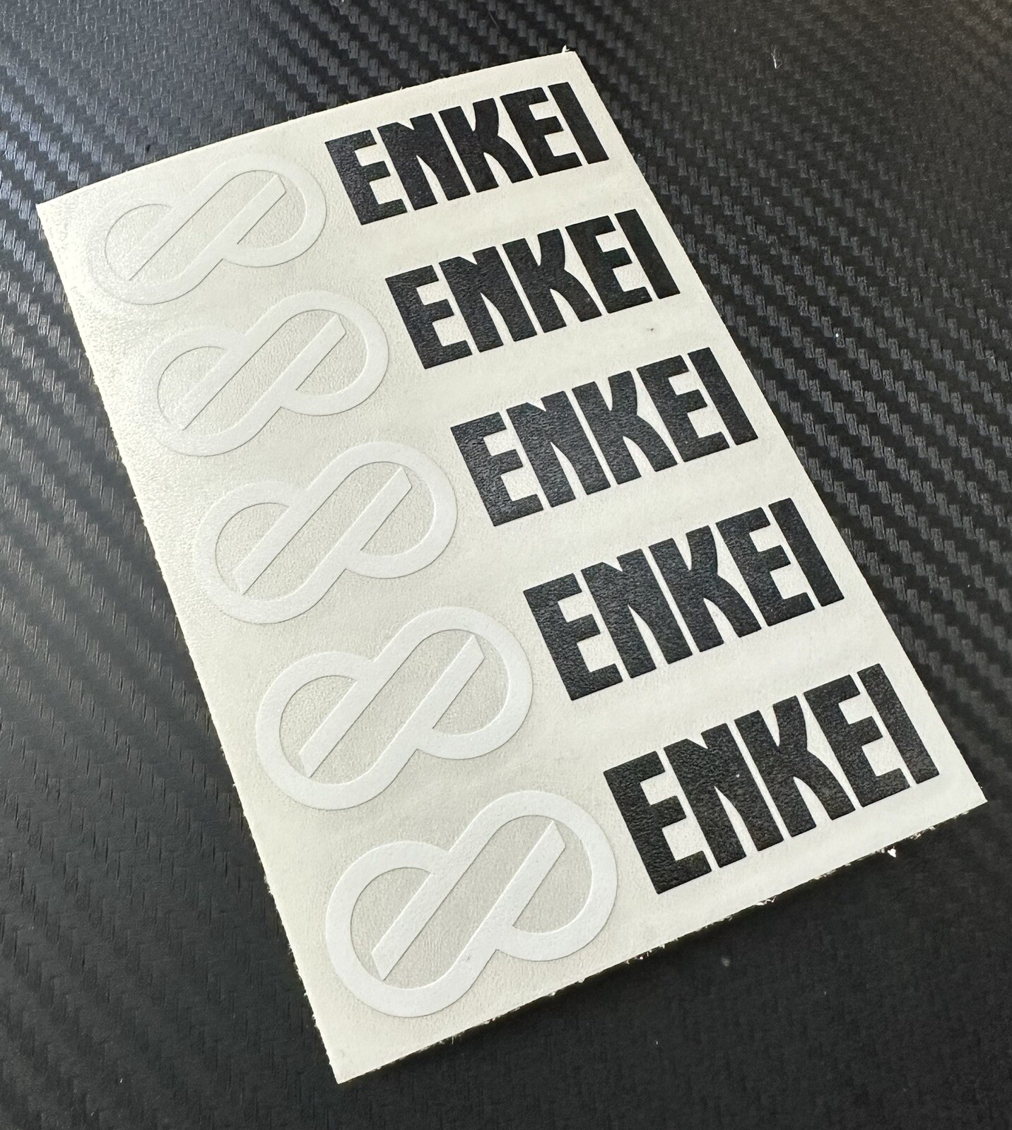 5 Enkei Logo Vinyl Decals Stickers for Spokes of Wheels Rims You Pick Colors