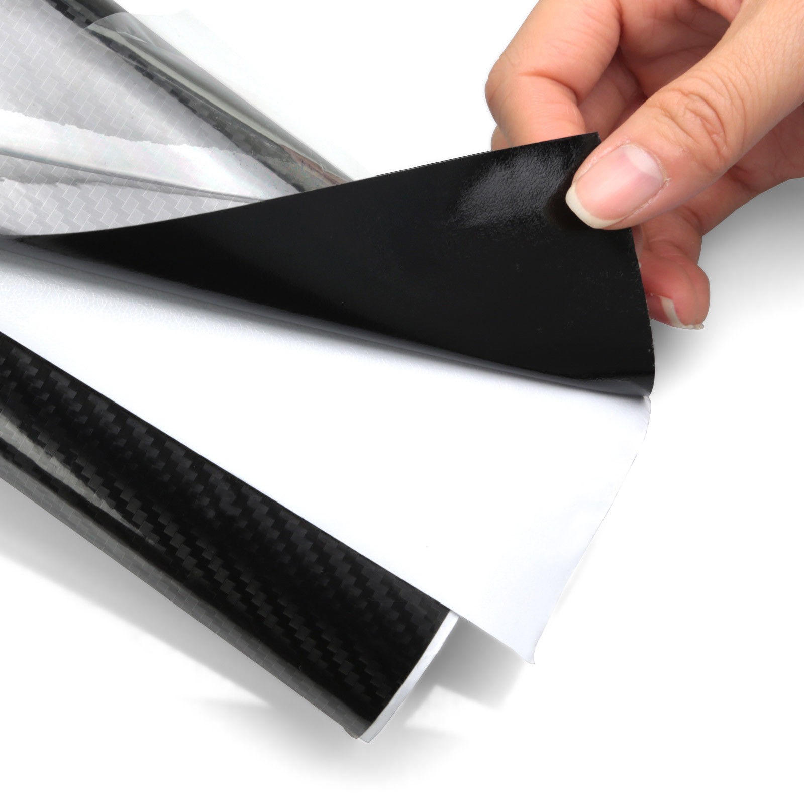 DIY Roll Black Car Accessories Carbon Vinyl Wrap fiber Stickers Decal Film Sheet