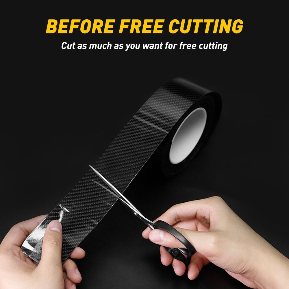 16FT Carbon Fiber Car Sticker Protector Strip Door Anti Scratch Tape 5D 5cm EXC
