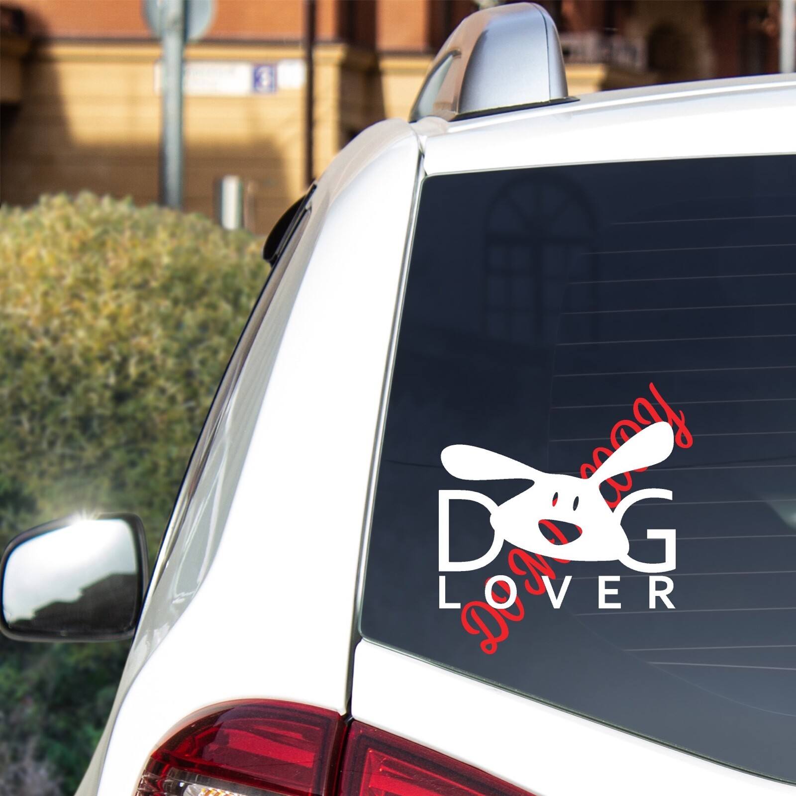 Dog Lover STICKER VINYL DECAL Cute Funny animals WHITE Window