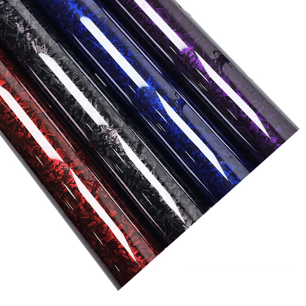 20x152cm Car Glossy Crystal Forged Carbon Fiber Wrapping Vinyl Film Foil Sticker