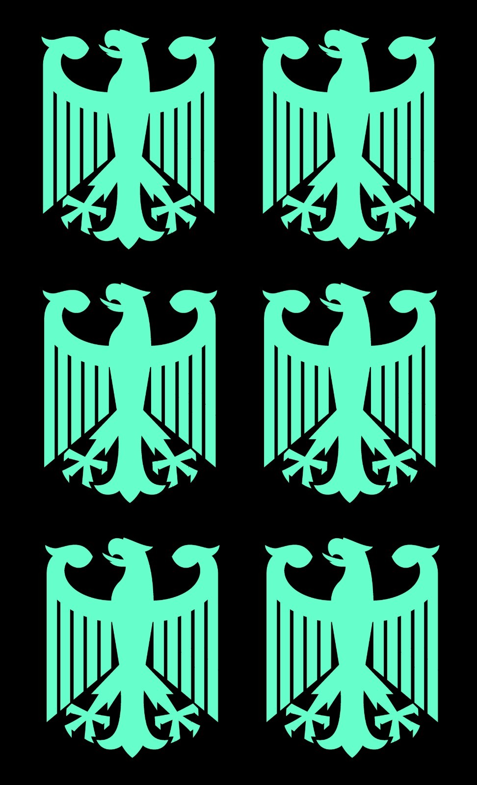 Set of 6 German Eagle Germany Flag Vinyl Decal Sticker Lot Pack