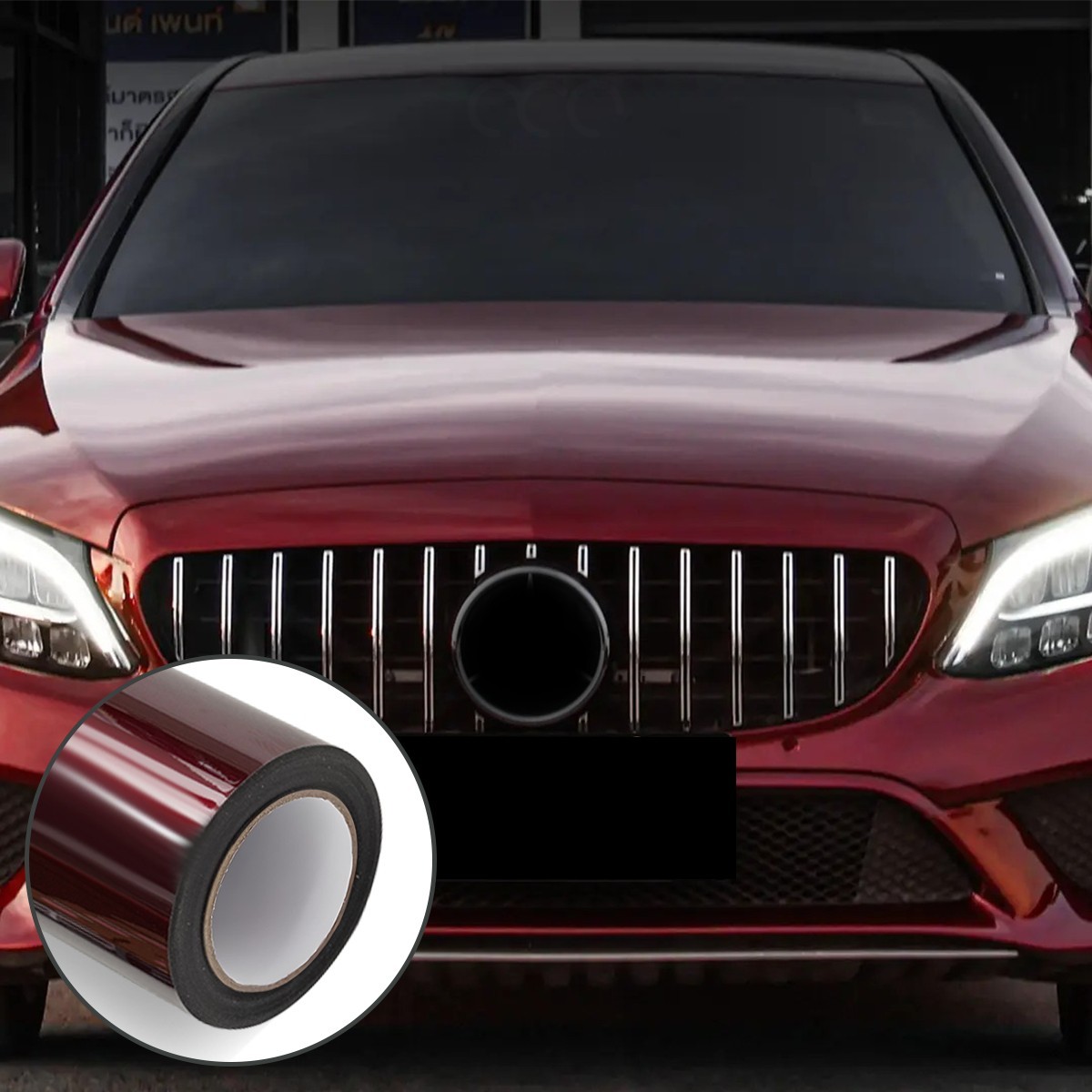 5FTx50FT PET Liquid Metallic Dragon Blood Red Vinyl Wrap Self-Adhesive US Stock