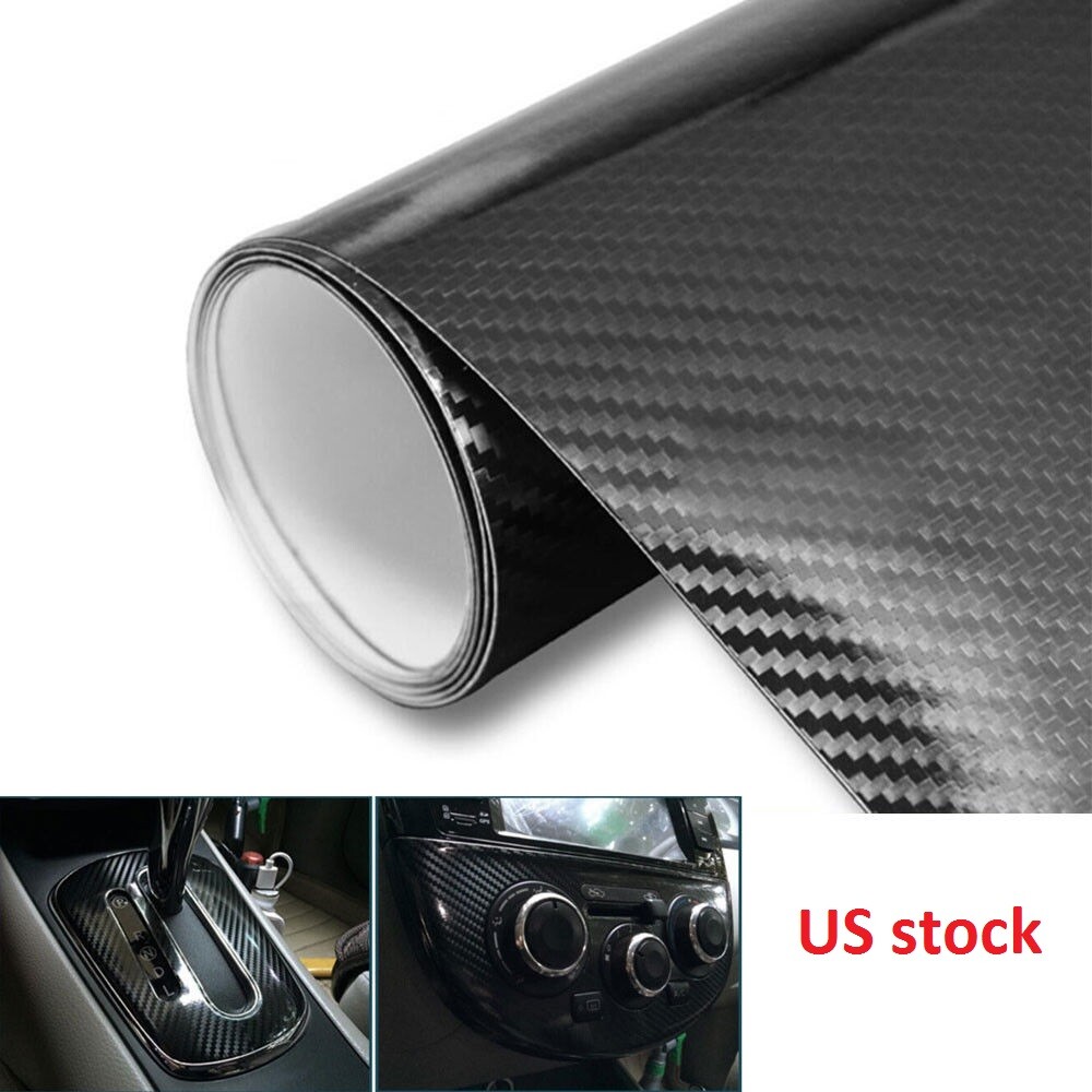 Premium Fibra De Carbono For Car Vinilo Para Autos Carros Negro 30*152 cm 7D