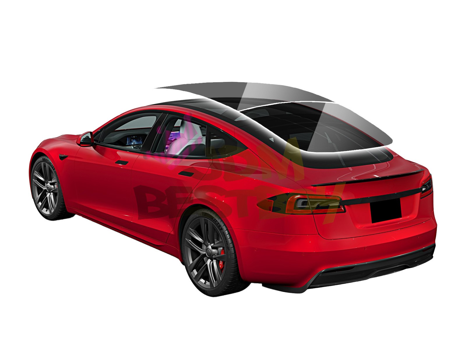TPU Essmo Security Black Smoke Glass Sunroof VLT70% UV99% Windshield Sunshade