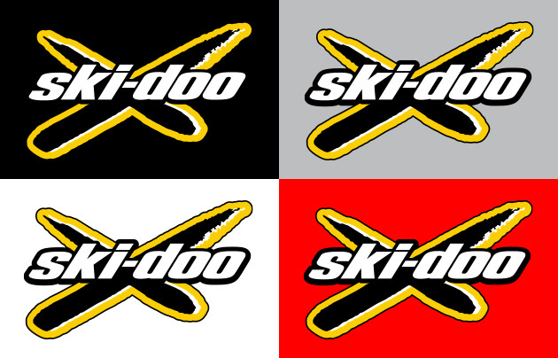 SkiDoo Logo Premium Vinyl Decal Sticker 2-Pack – Ski-Doo Race Mod Decal Logo