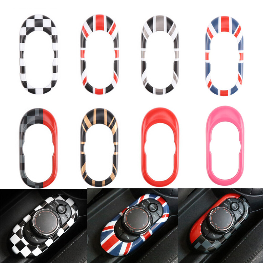 Car Interior Center Console Multimedia Circle Cover For Cooper F55 F56 Hatchback