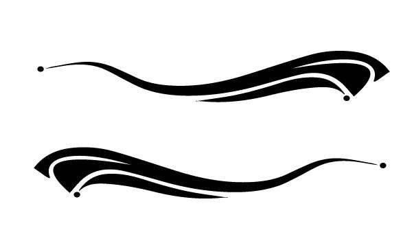 1600mm RV Motorhome Campervan Horsefloat stripes sticker set decals design G