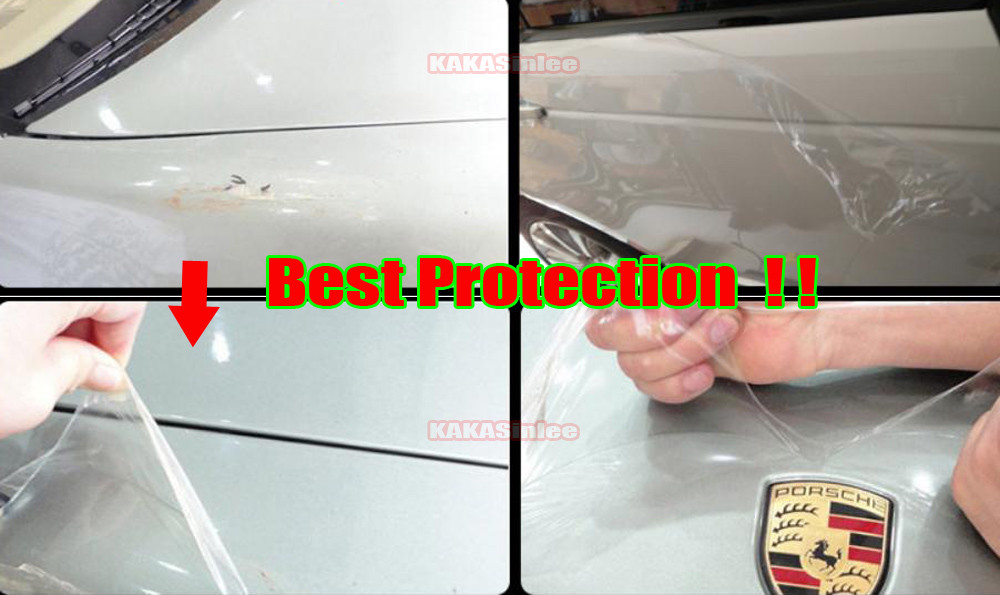 4inch Wide Flat Clear Protective Film Car Hood Vinyl Wrap Strip Decal Sticker AX