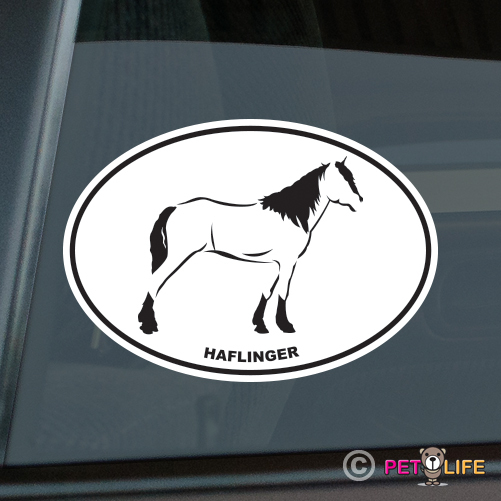 Haflinger Oval Sticker Die Cut Vinyl Avelignese Horse