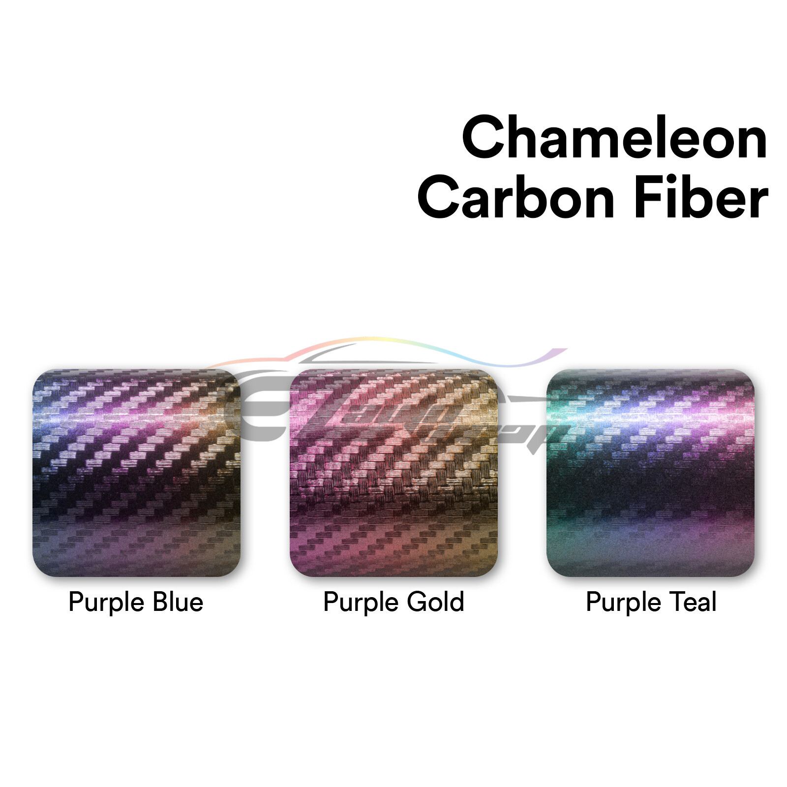 Chameleon 3D Carbon Fiber Matte Purple Teal Sticker Decal Vinyl Wrap Sheet Film