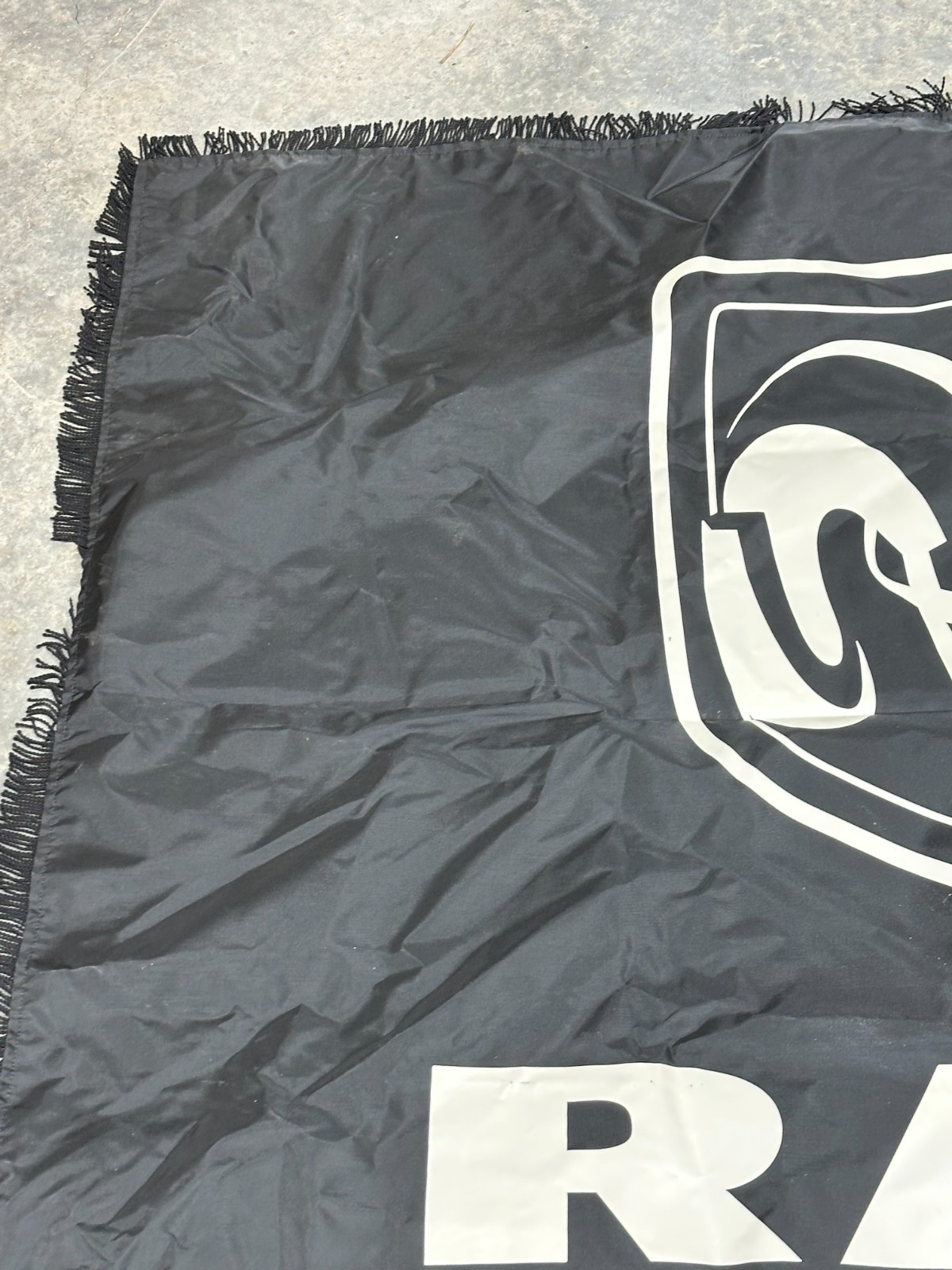 Large 4′ x 5′ Dodge Ram Black & white Logo Vinyl Banner double sided rodeo