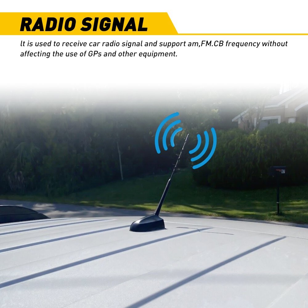 11 Black Antenna Mast Power AM/FM Carbon Fiber For Toyota 4Runner/Camry/ M