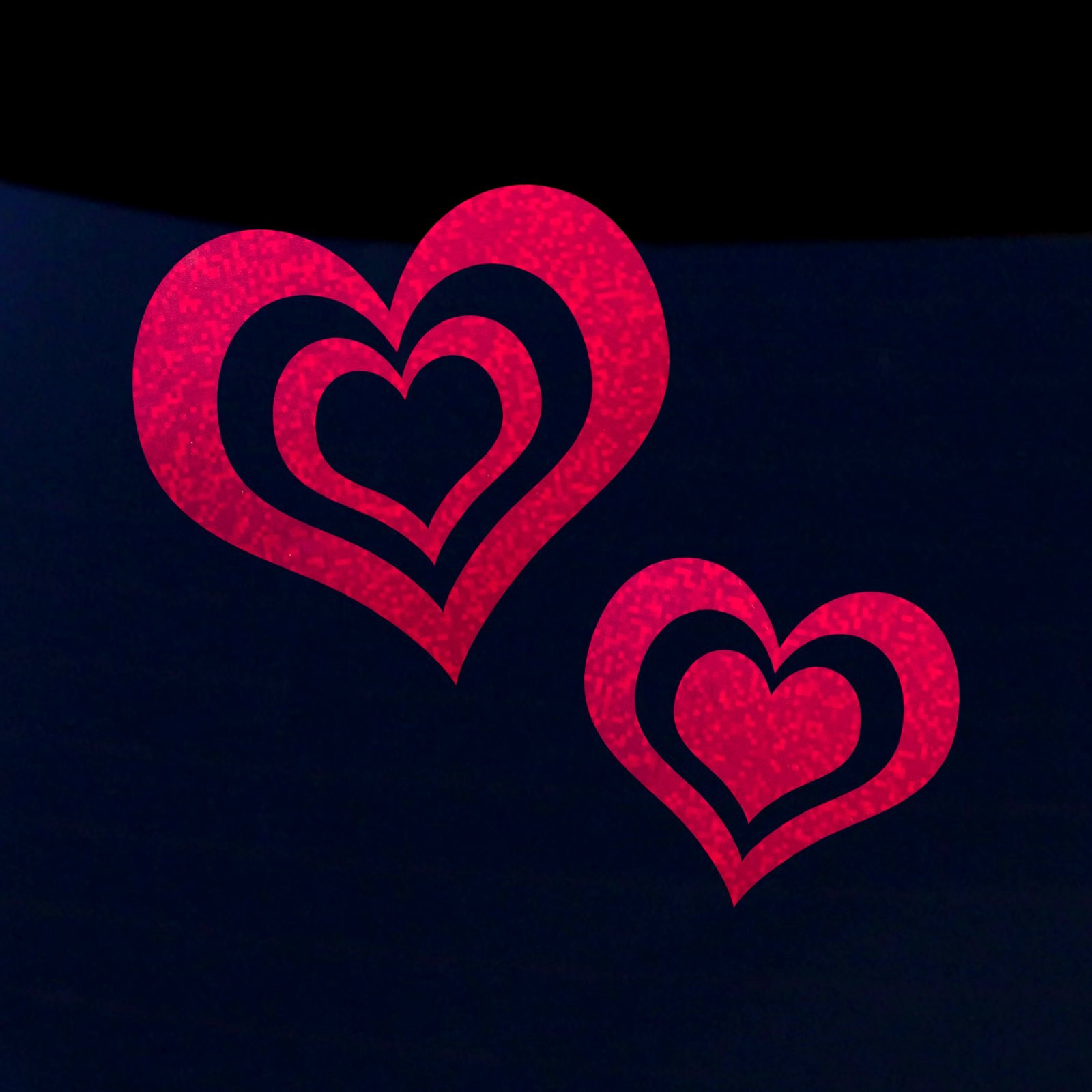 Double Heart Stickers 2 Pack Love Vinyl Decorations