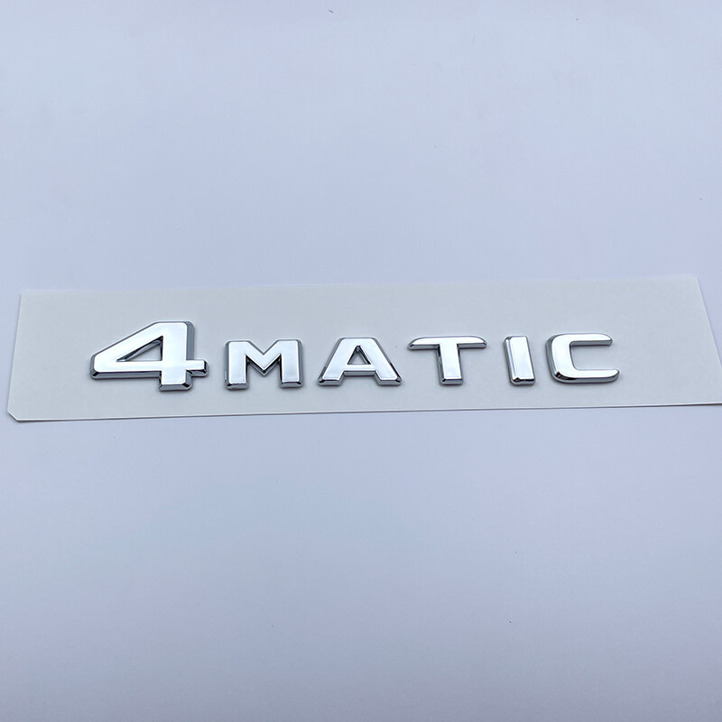 4Matic Chrome Silver Car Rear Trunk Lid Sticker Emblem For Mercedes 2017-2023