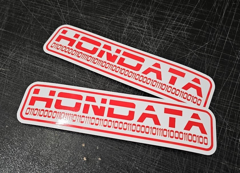 2x JDM Hon data Sticker Decal Drift Car Turbo Euro Civic S2000 TypeR P28 ECU