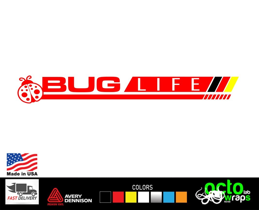 fit VW volkswagen Beetle Classic vocho part side decal sticker engine BUG LIFE