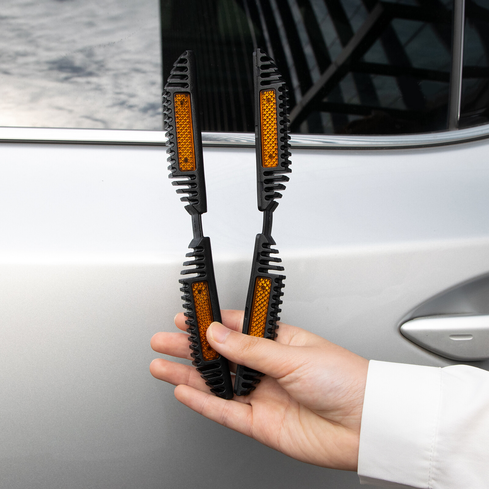 Set 2 Car Door Guards Reflectors Protectors Prevent Scratches Protect Edges.Tool