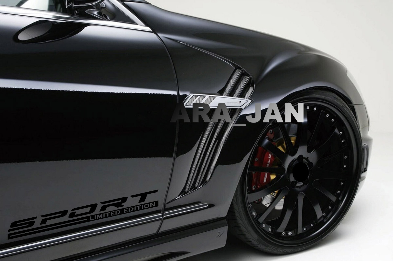 SPORT Decal Sticker Limited Edition car racing stripe emblem logo PAIR
