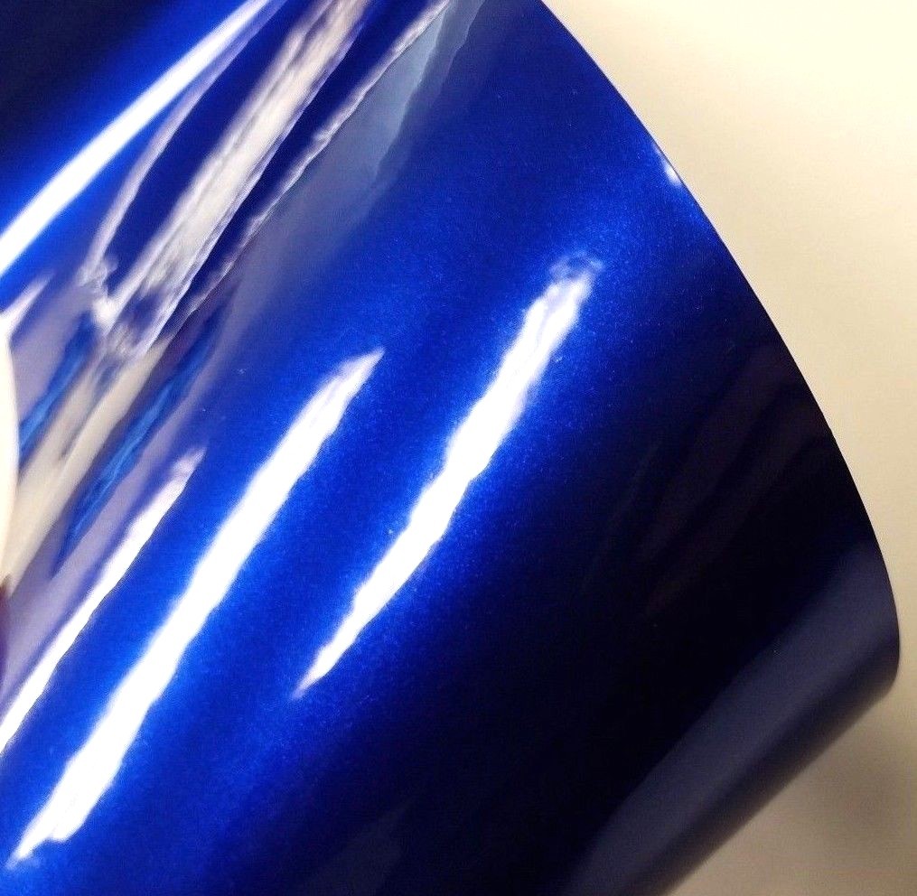 Gloss Dark Empire Blue Vinyl Auto Glossy Wrap Film Decal Sticker Sheet Roll