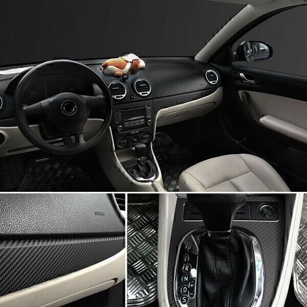 2021 3D Waterproof Carbon Fiber Vinyl Car Wrap Sheet Roll Film Sticker Decal FD