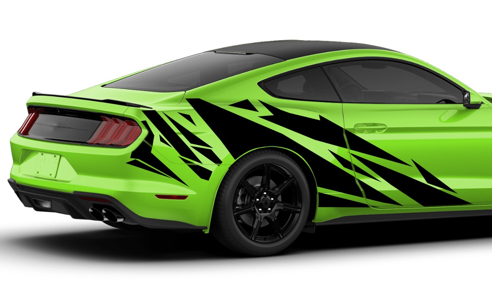Back side geometric graphics stickers decals compatible with Ford Mustang