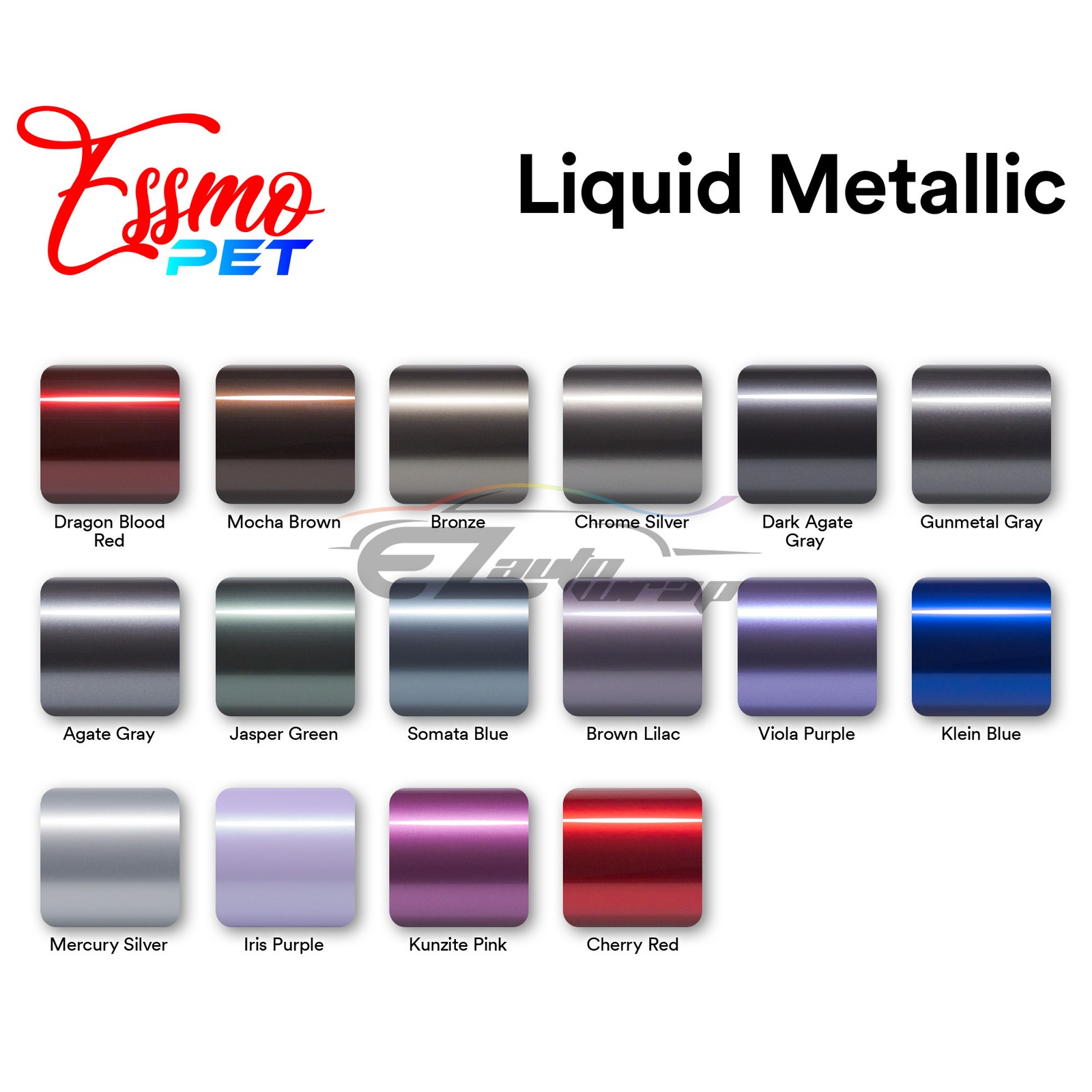 ESSMO PET Liquid Metallic Mocha Brown Car Vehicle Vinyl Wrap Decal Sticker