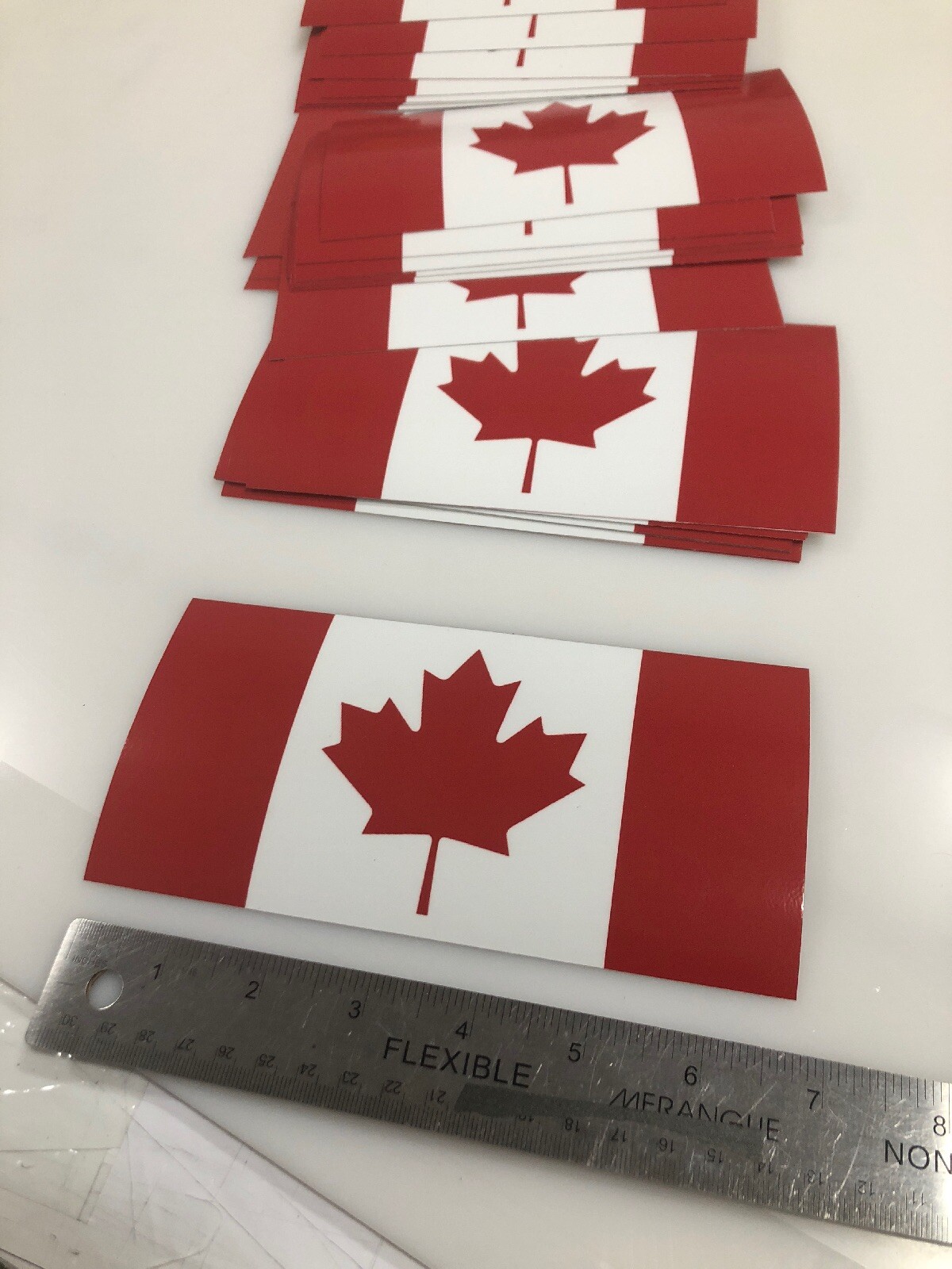 Made In Canada 20 Pack Canada Flag – Vinyl Sticker – 7 Inch X 3.5 Inch
