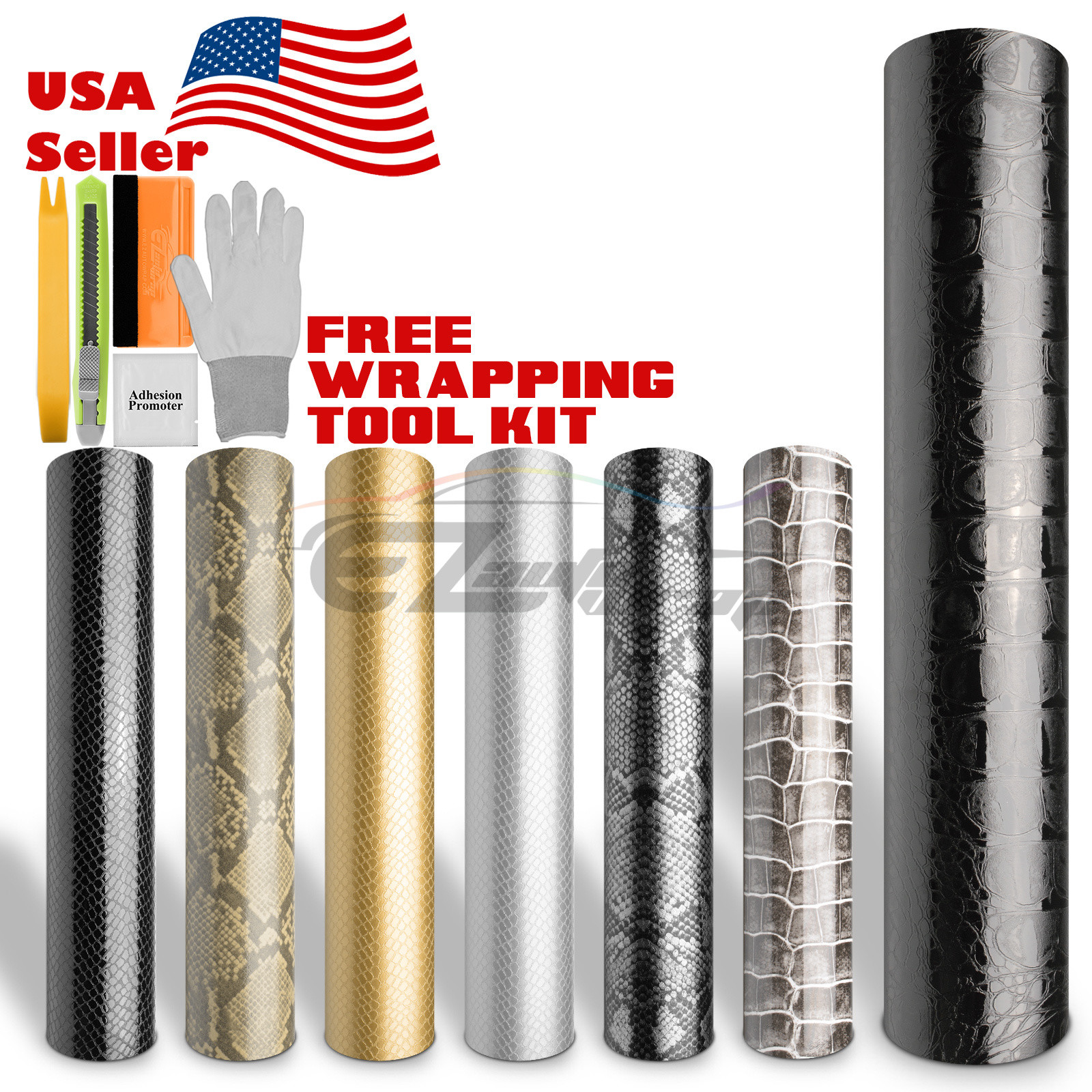 Premium Alligator Snake Python Skin Vinyl Wrap Sticker Decal Air Bubble Free
