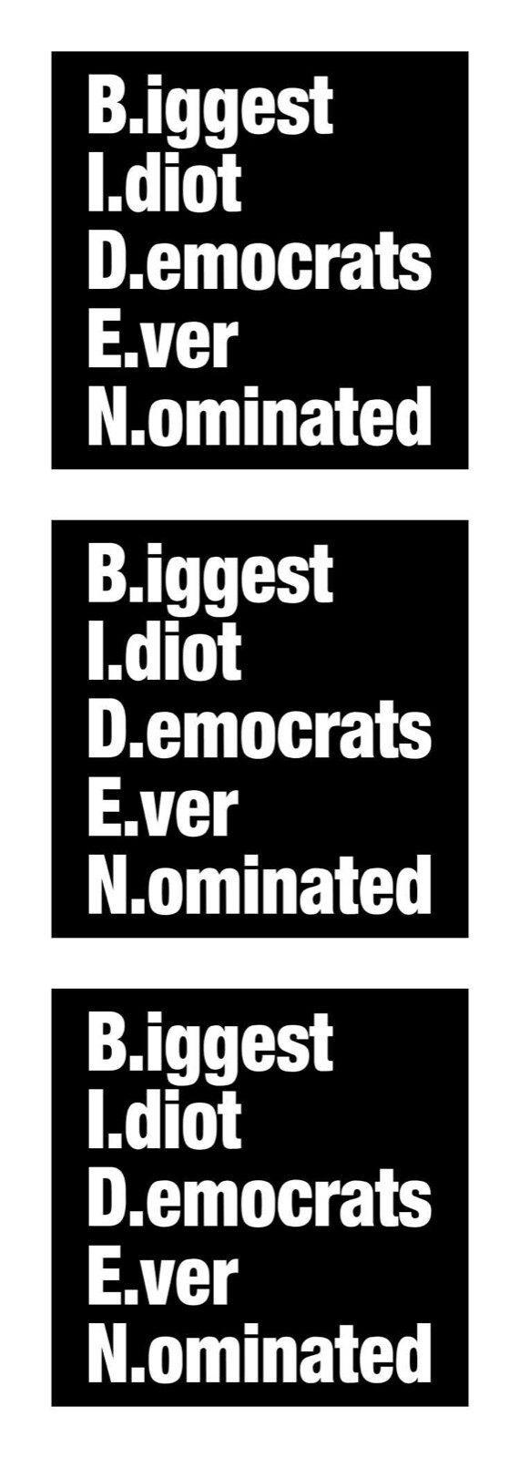 3 – Biden Biggest Idiot Democrats Ever Nominated Anti Helmet Sticker Motorcycle
