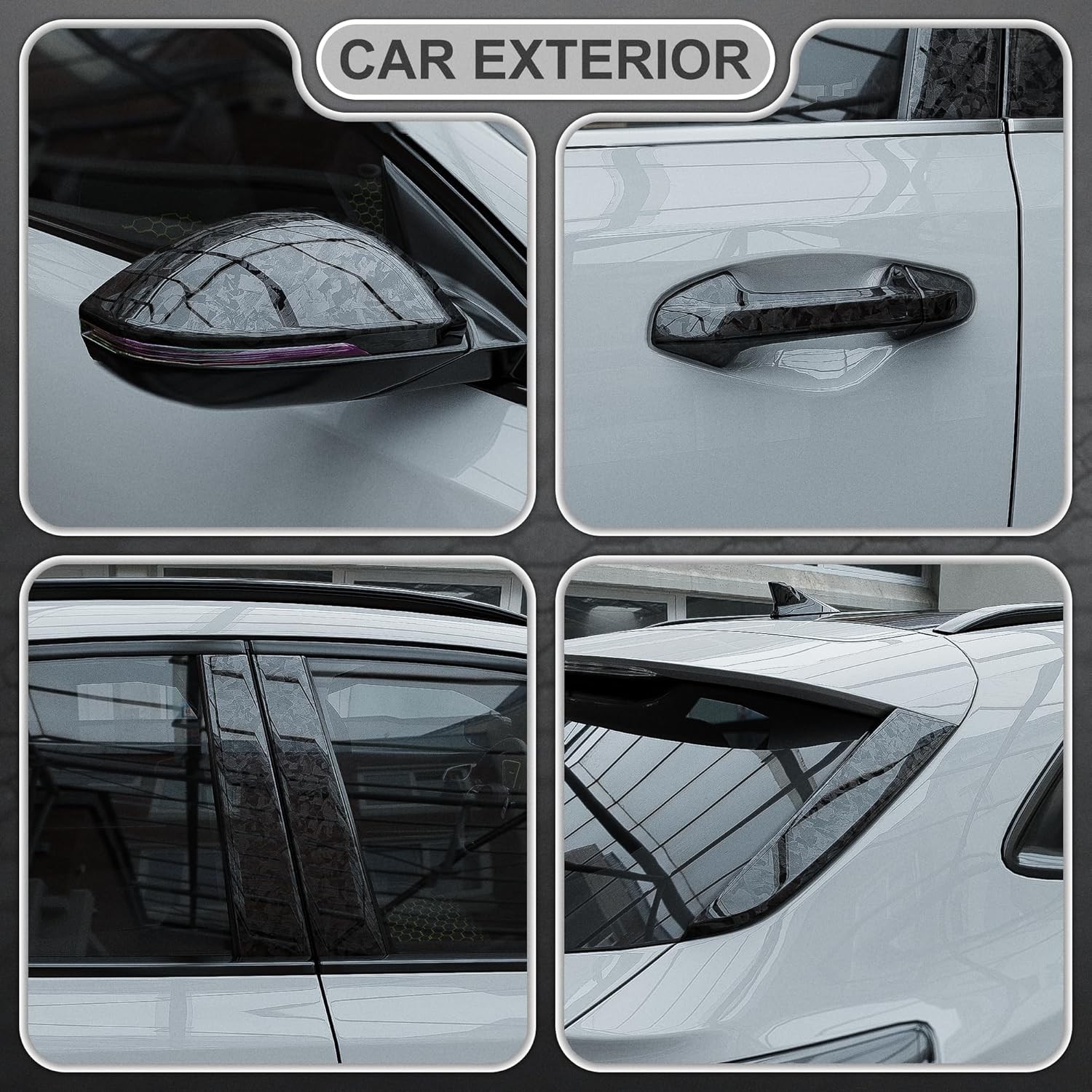 Versatile Automotive Gloss Carbon Fiber Vinyl – Easy to Install, 1ft x 5ft
