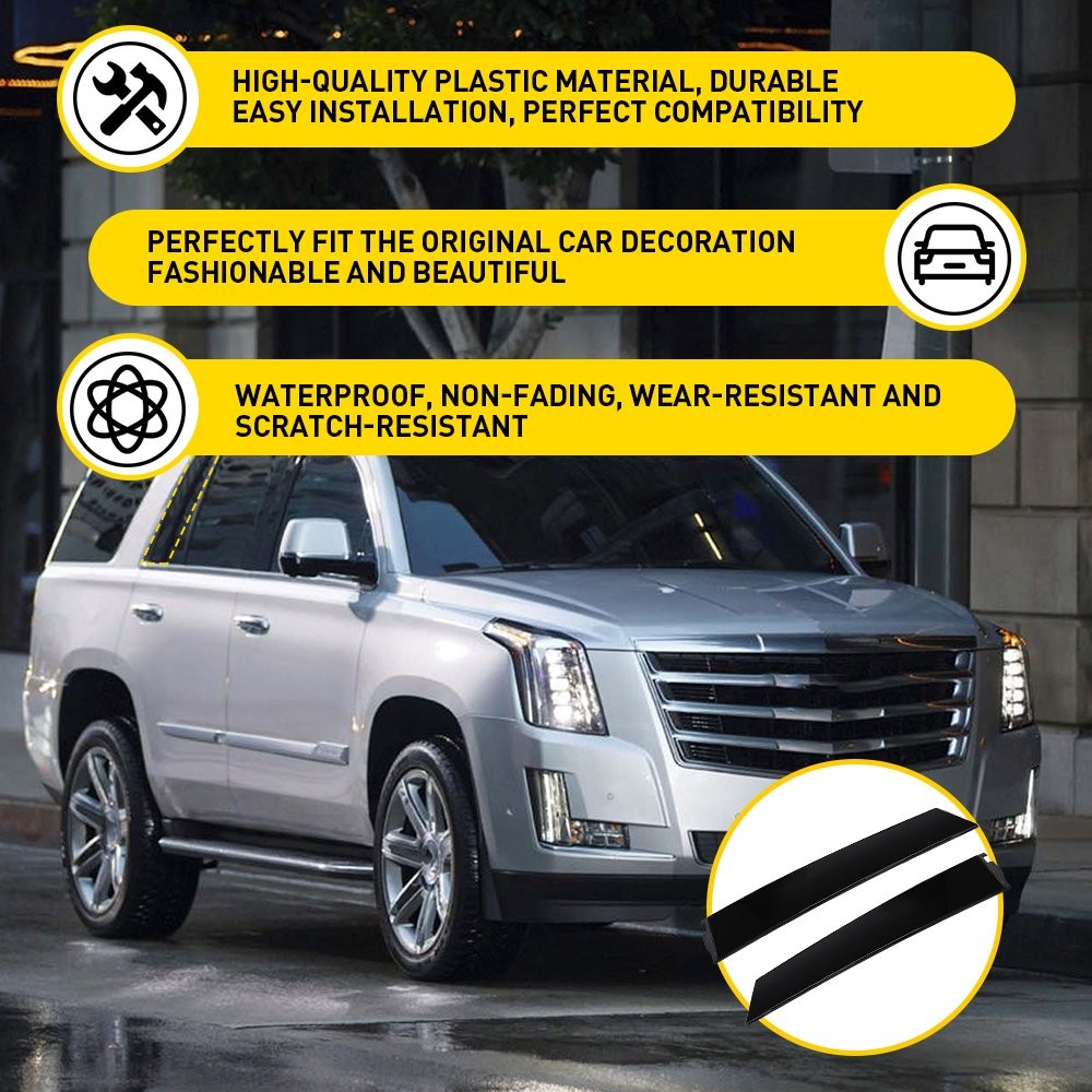 For 2015-2018 Chevy GMC Cadillac Left&Right B-Pillar Door Window Moldings 1/2/6x