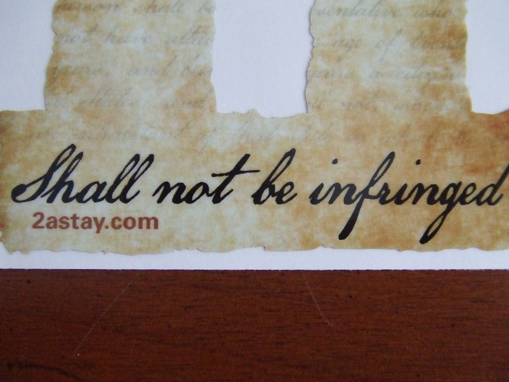 Second 2nd Amendment Car Decal Vinyl Window Sticker Bill of Rights Shall Not Be