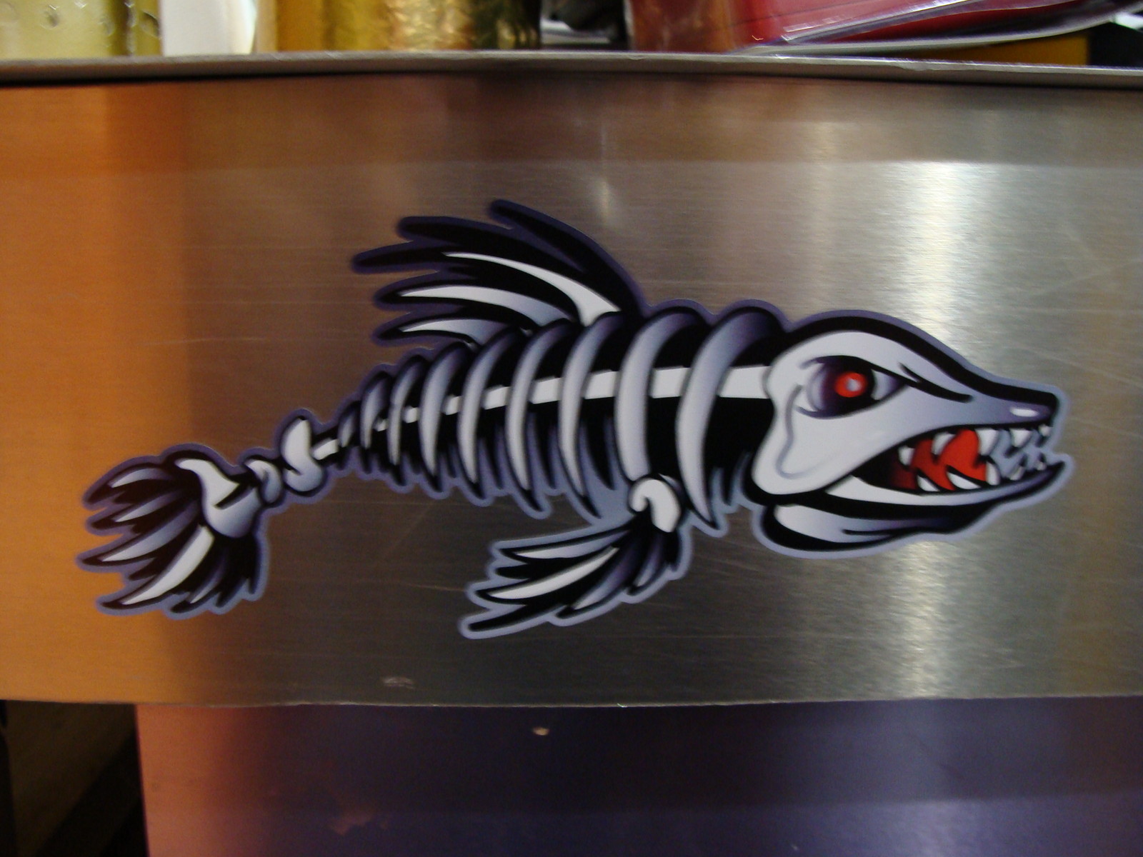 2 – 3″ x 7″ Fish Skeleton Decals Sticker Fishing Boat Graphics Ice Tackle 1500
