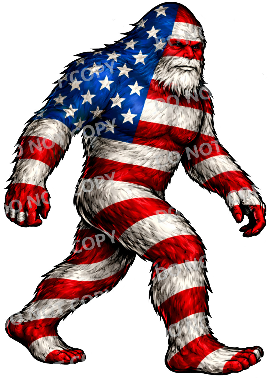 Bigfoot Sasquatch Patriotic Car Window Decal Vinyl Outdoor USA Sticker 4–9