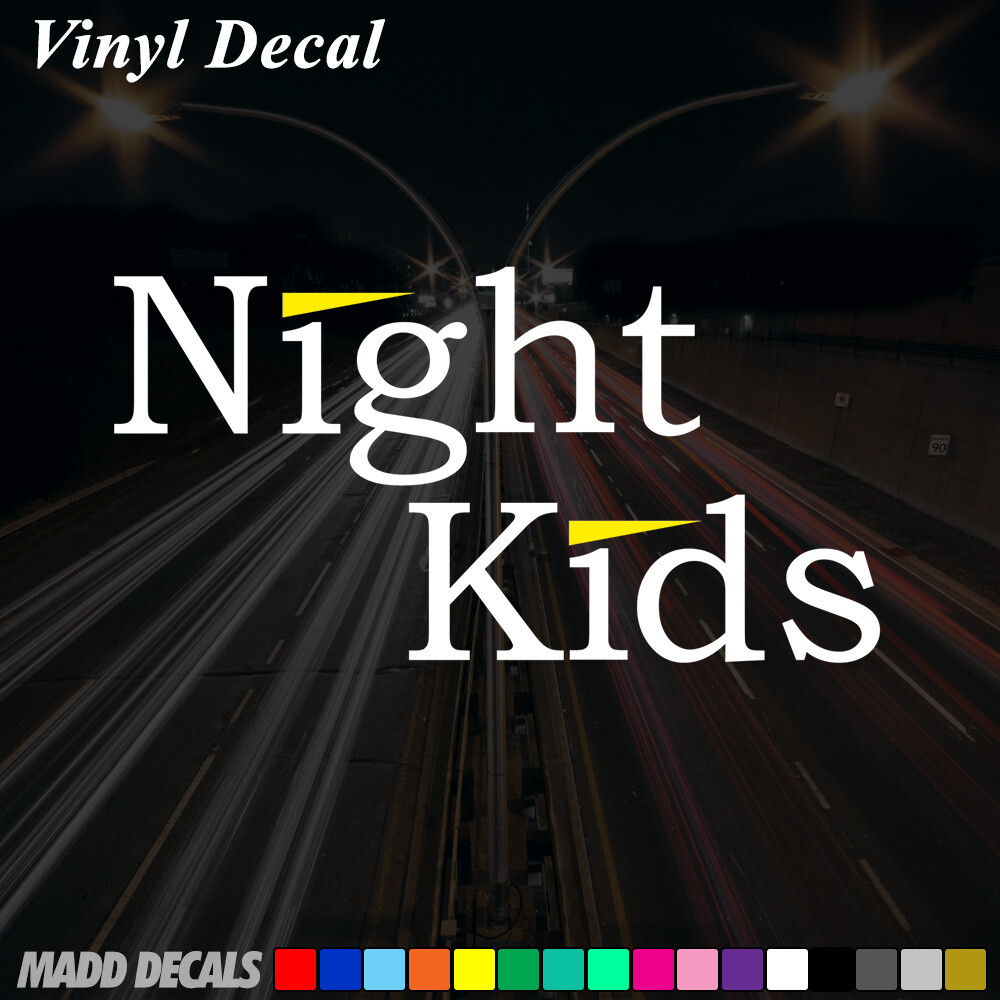 Night Kids Decal Sticker Initial D Many Sizes