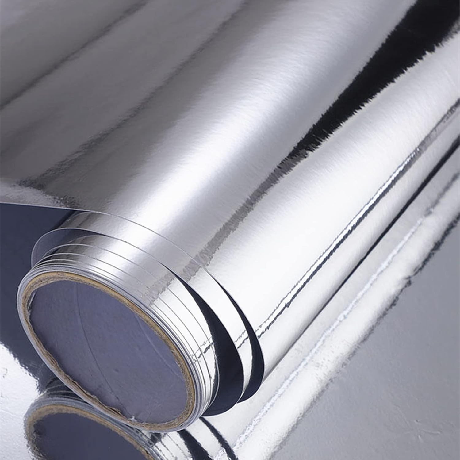 Chrome Mirror Vinyl Wrap Silver 12×78 Inch Self Adhesive Car Film Decal
