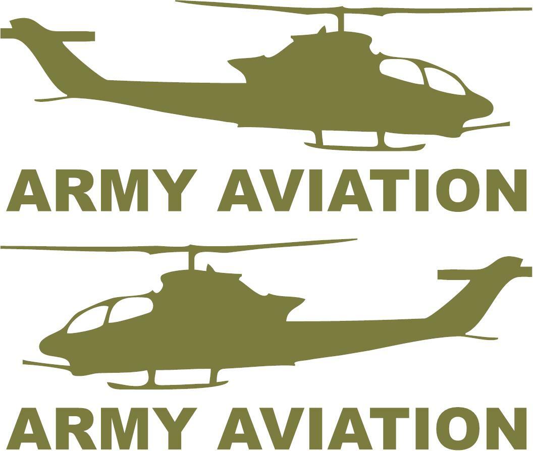“AH1 COBRA ARMY AVIATION SET” 3 Mil Vinyl Sticker for Car or Truck Window