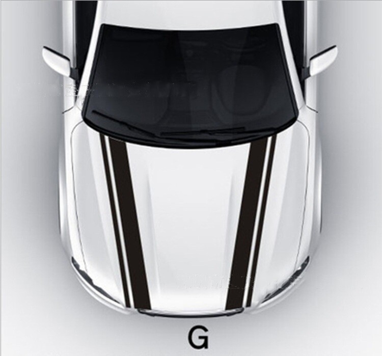 Universal Fit Racing Hood Stripes Decal Vinyl Stickers for Car SUV Truck