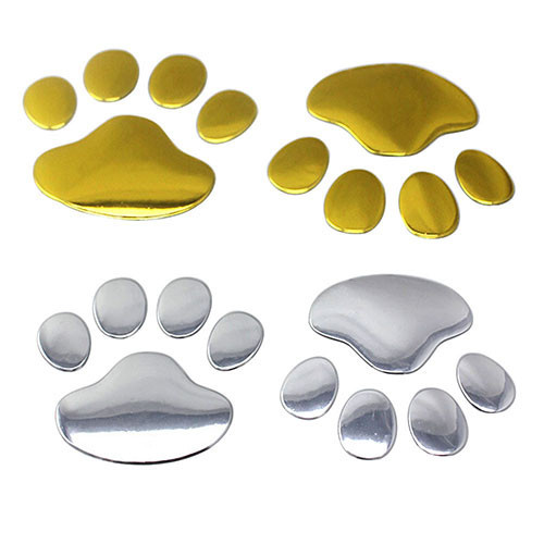Choose Color PAW PRINTS Metallic ABS Sticker 2-3/4″ Car Truck Motorcycle (#76)