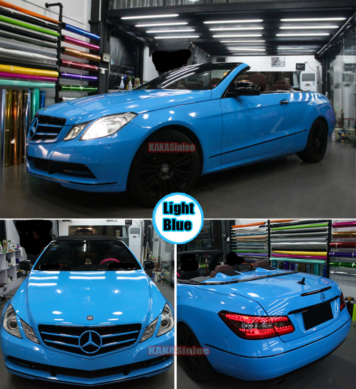 Smooth Stretch Glossy Flat Bright Car Paint Vinyl Wrap Sheet Sticker Air Free US