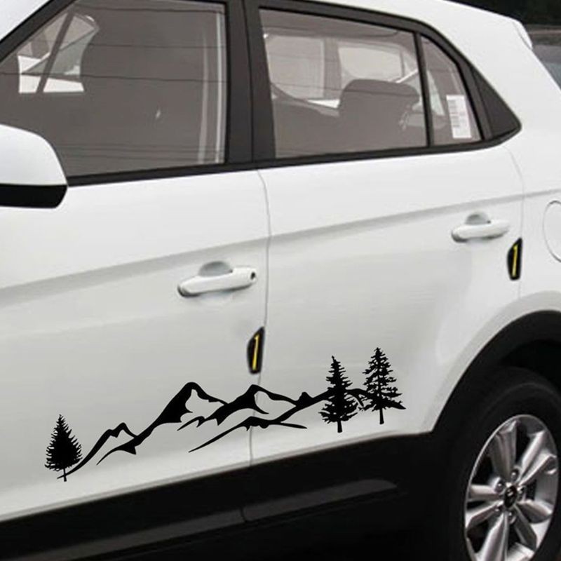 Windshield Window Laptop Tree Mountain Car Decor Reflective Forest Sticker Decal