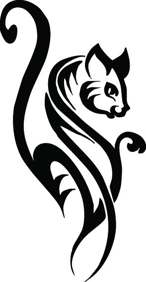 NEW TRIBAL CAT #TAN1/5 DECAL VINYL GRAPHIC SWIRL DESIGN CAR TRUCK AUTO SUV VAN