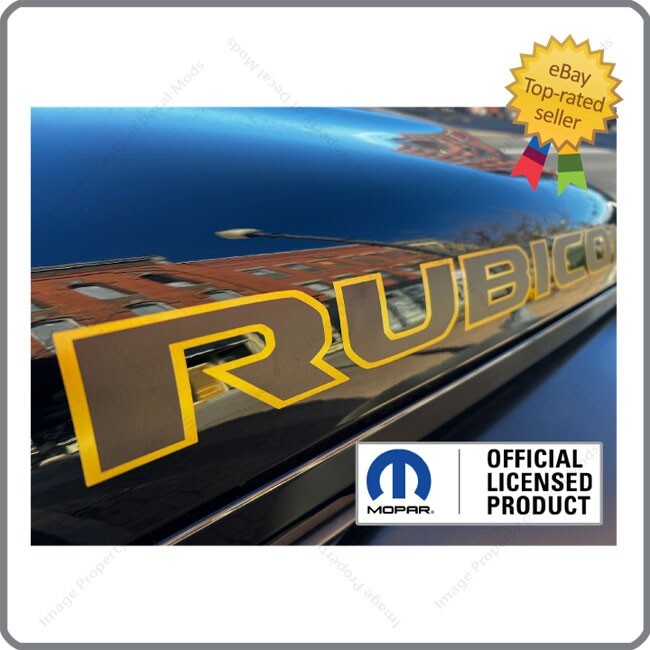 (2x) Set Jeep Gladiator RUBICON 392 Gold Bronze Hood Decals Stickers JL FJ5S3