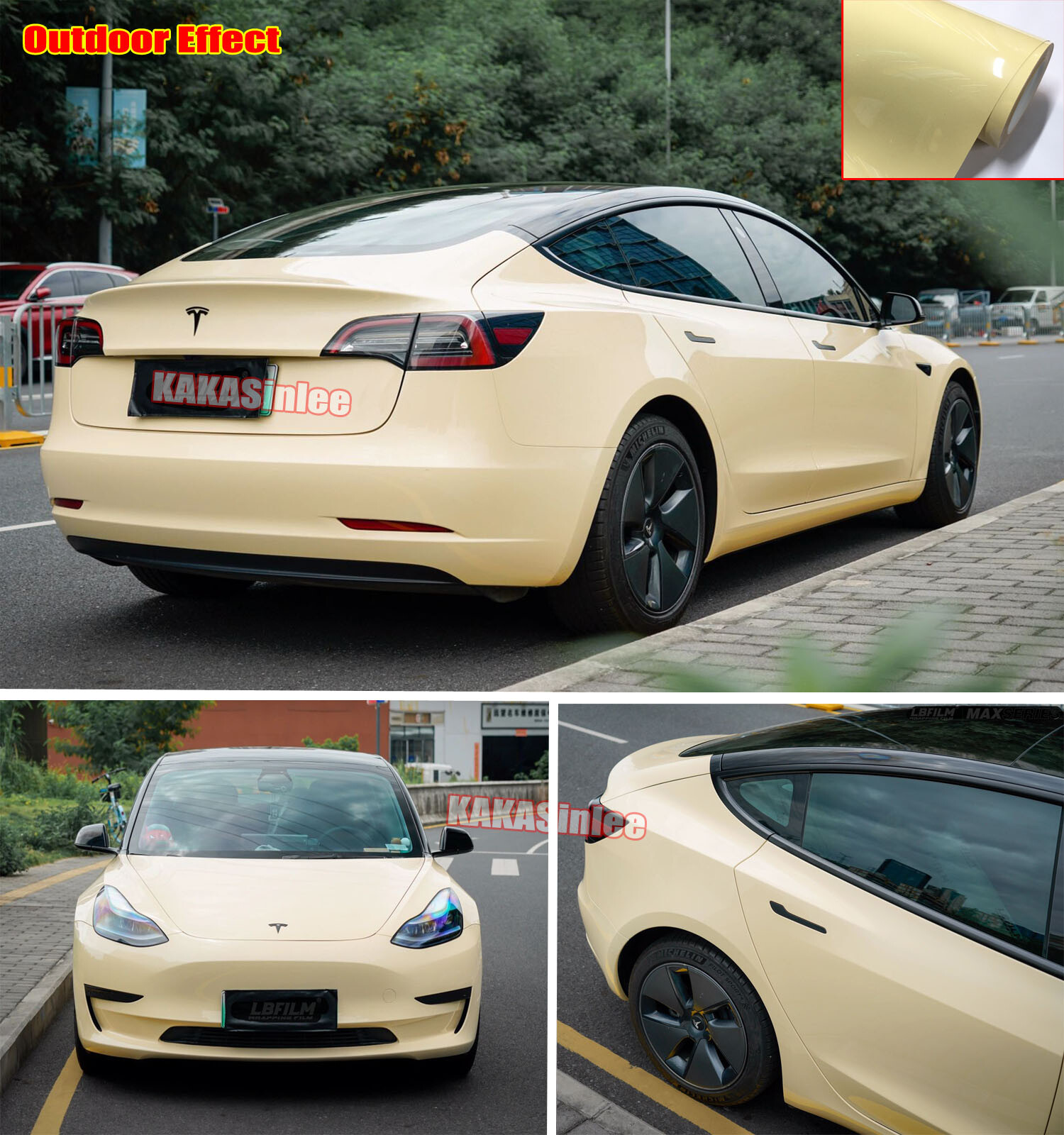 Bubbles Free Yellow Gloss Crystal Bright Full Car Vinyl Wrap SUV Hood Sticker US