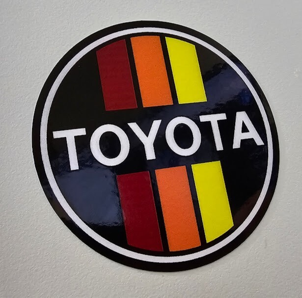 Toyota Retro JDM Tri-Color Sticker Vintage Decal 3″ 4 Runner, Pickup, Tacoma