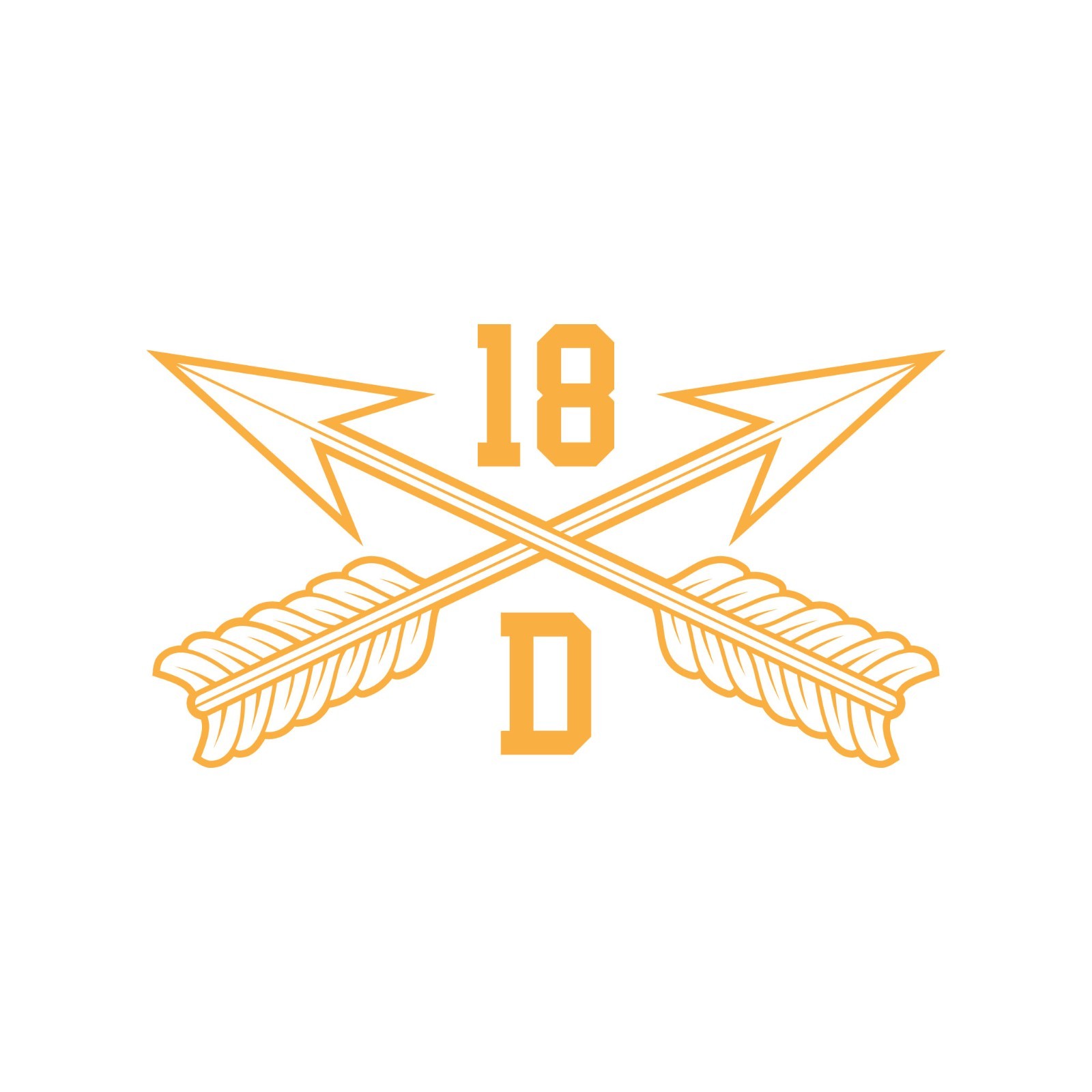 Army MOS 18D Special Forces Medical Sergeant Crossed Arrows Decal 3″ x 5.5″