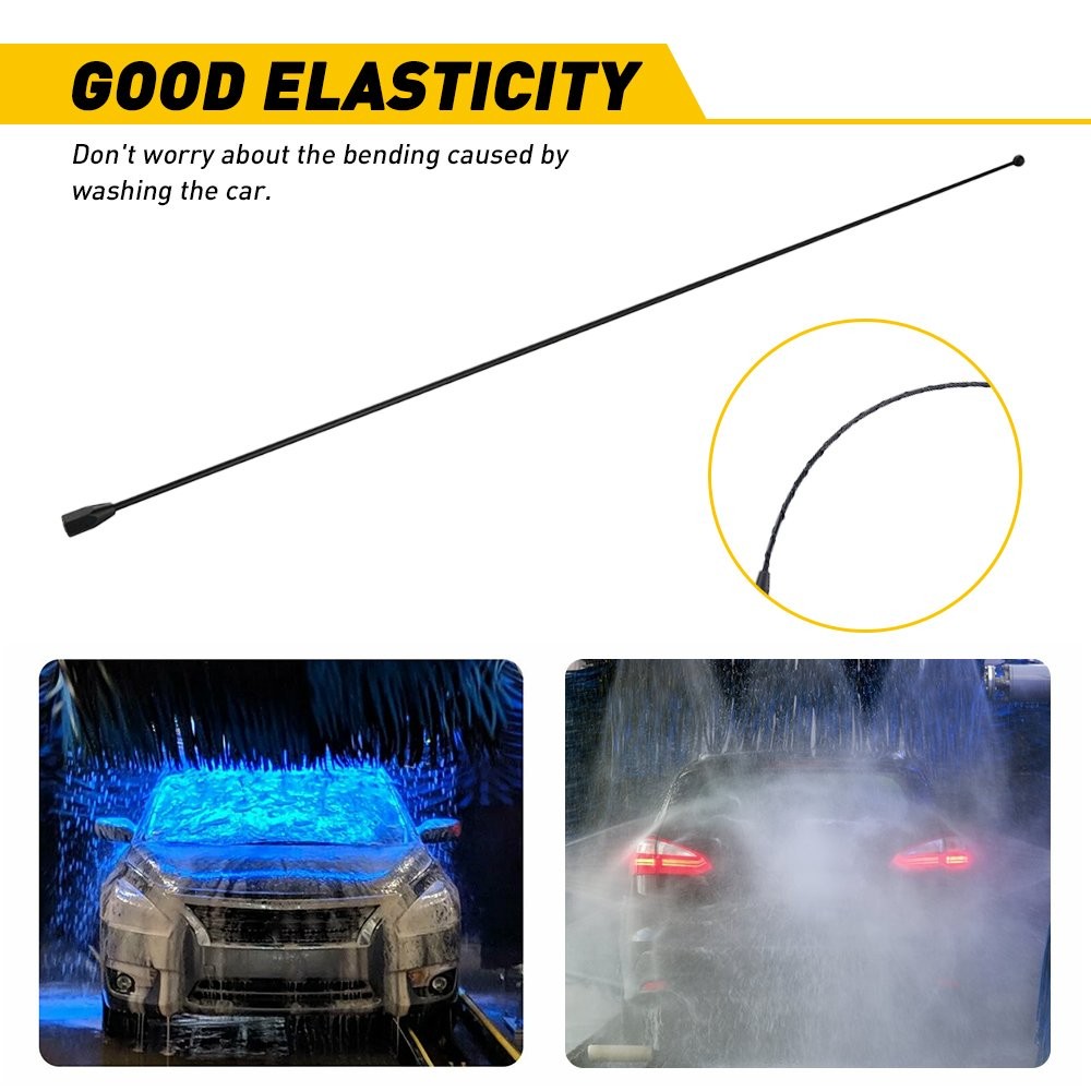 21″ Antenna Mast Black Power Radio AM/FM Universal Car Antenna Black Scre M