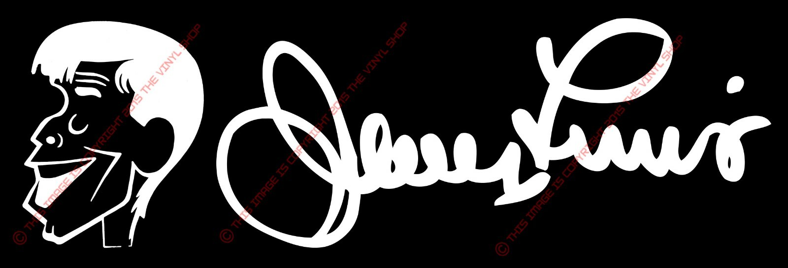 Jerry Lewis Face & signature The King Of Comedy funny man decal sticker.